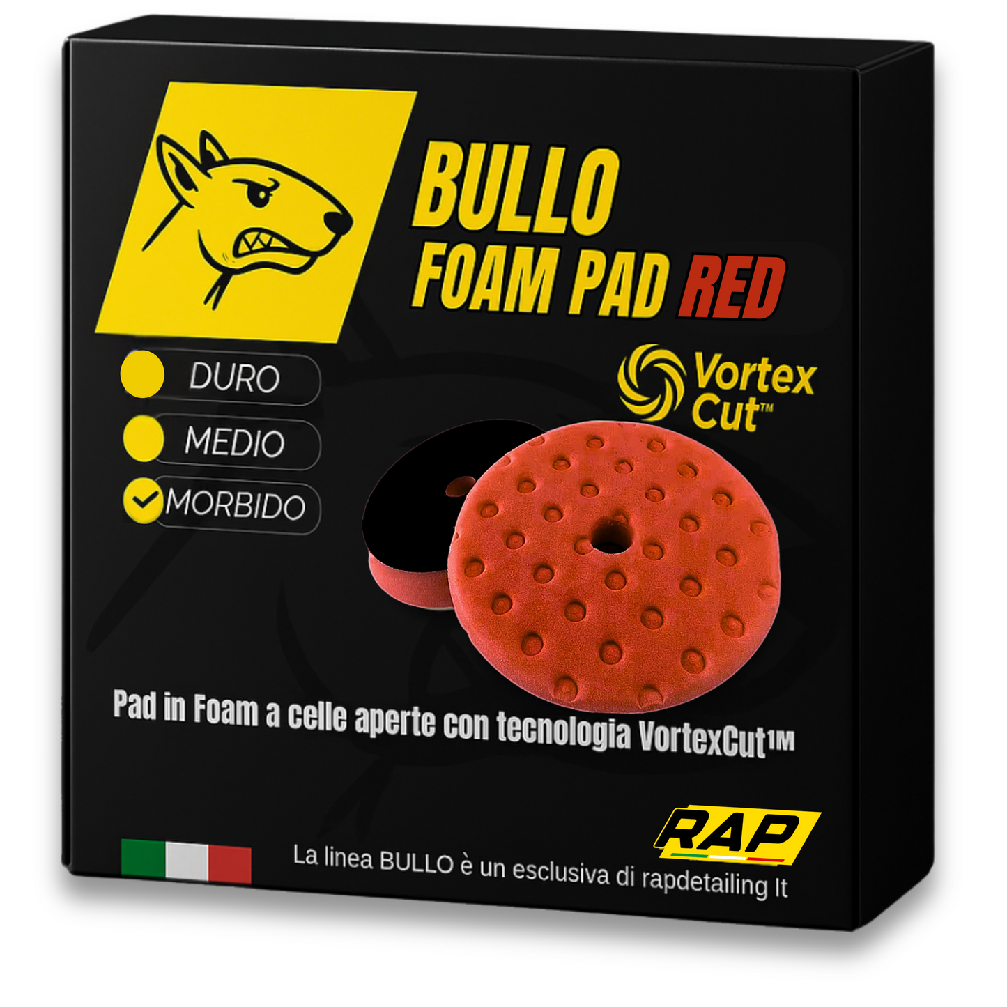 BULLO Foam Pad con tecnologia VortexCut™ | Tampone Rosso Morbido | 125