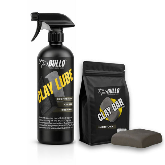 Kit decontaminazione BULLO Clay Bar | Clay Lube + Clay bar Medium