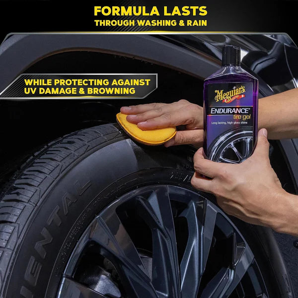 Kit Nero Gomme - Meguiar's Endurance Tyre gel + Pennello applicatore