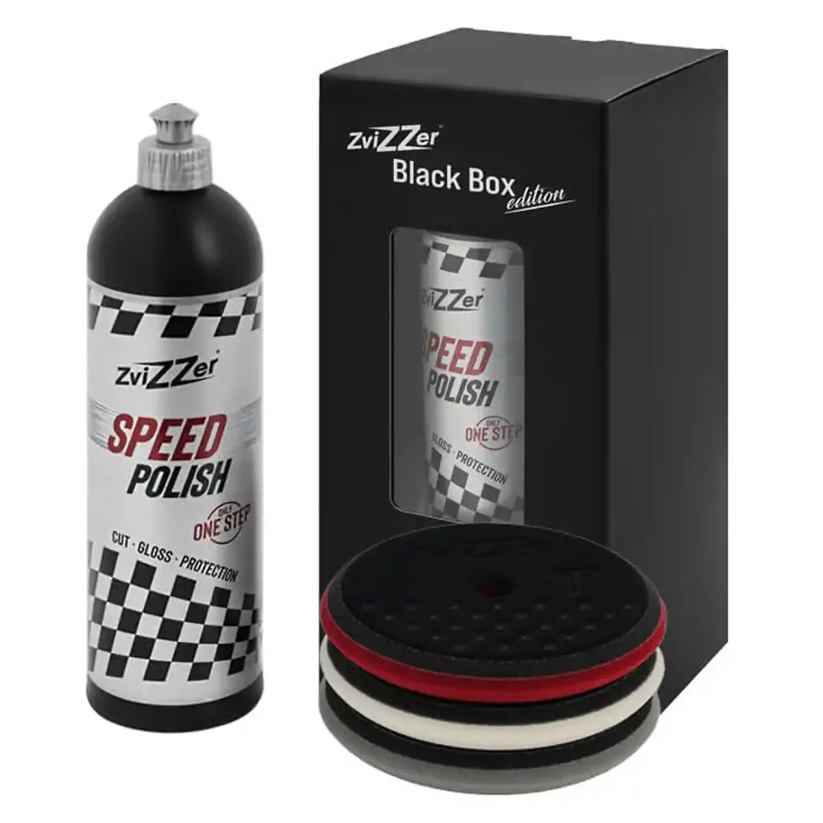 ZviZZer Black Box | Speed Polish + 3 UFO Pads da 125mm
