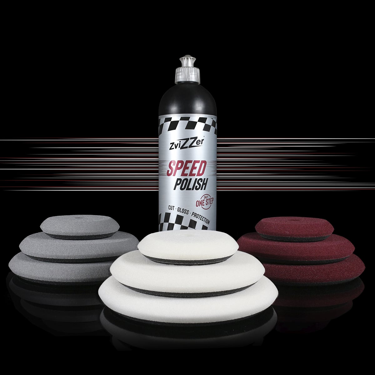 ZviZZer Black Box | Speed Polish + 3 UFO Pads da 125mm